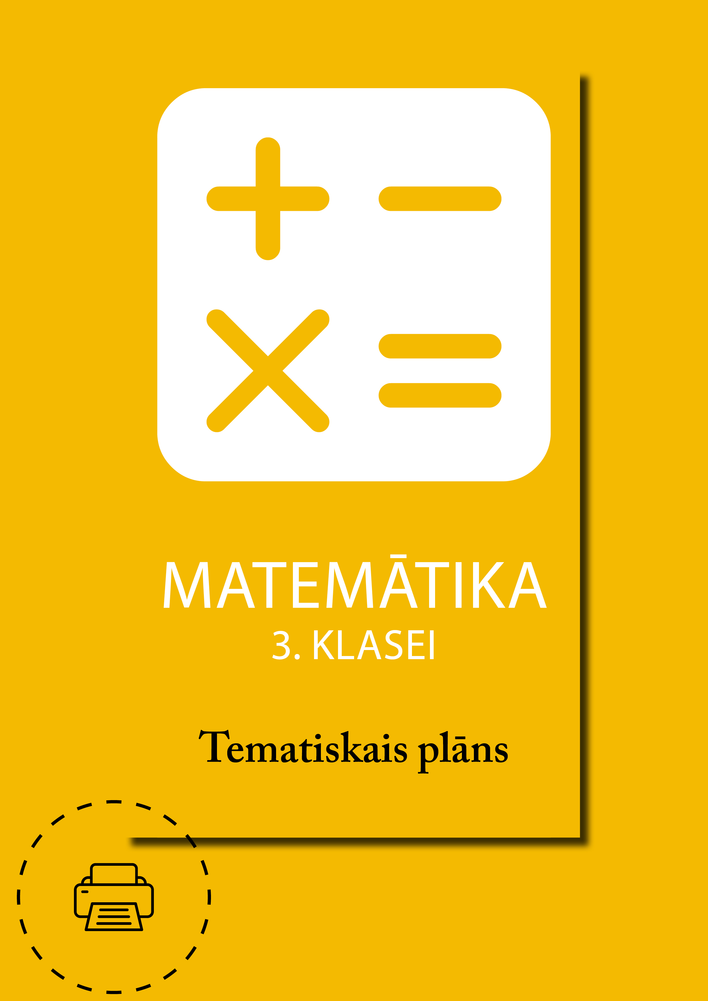 Matemātika 3. klasei. Tematiskais plāns